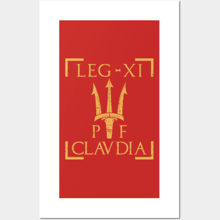 Legio XI Claudia Pia Fedelis Neptune Trident Roman Legion Posters and Art